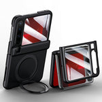 For Huawei Pura X Magnetic Case Kickstand Skin Touch PC Phone Cover Built-In Screen Protector