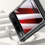 For Huawei Pura X Case PC + Acrylic Phone Cover with Rear Small Screen Protector Hinge Protection