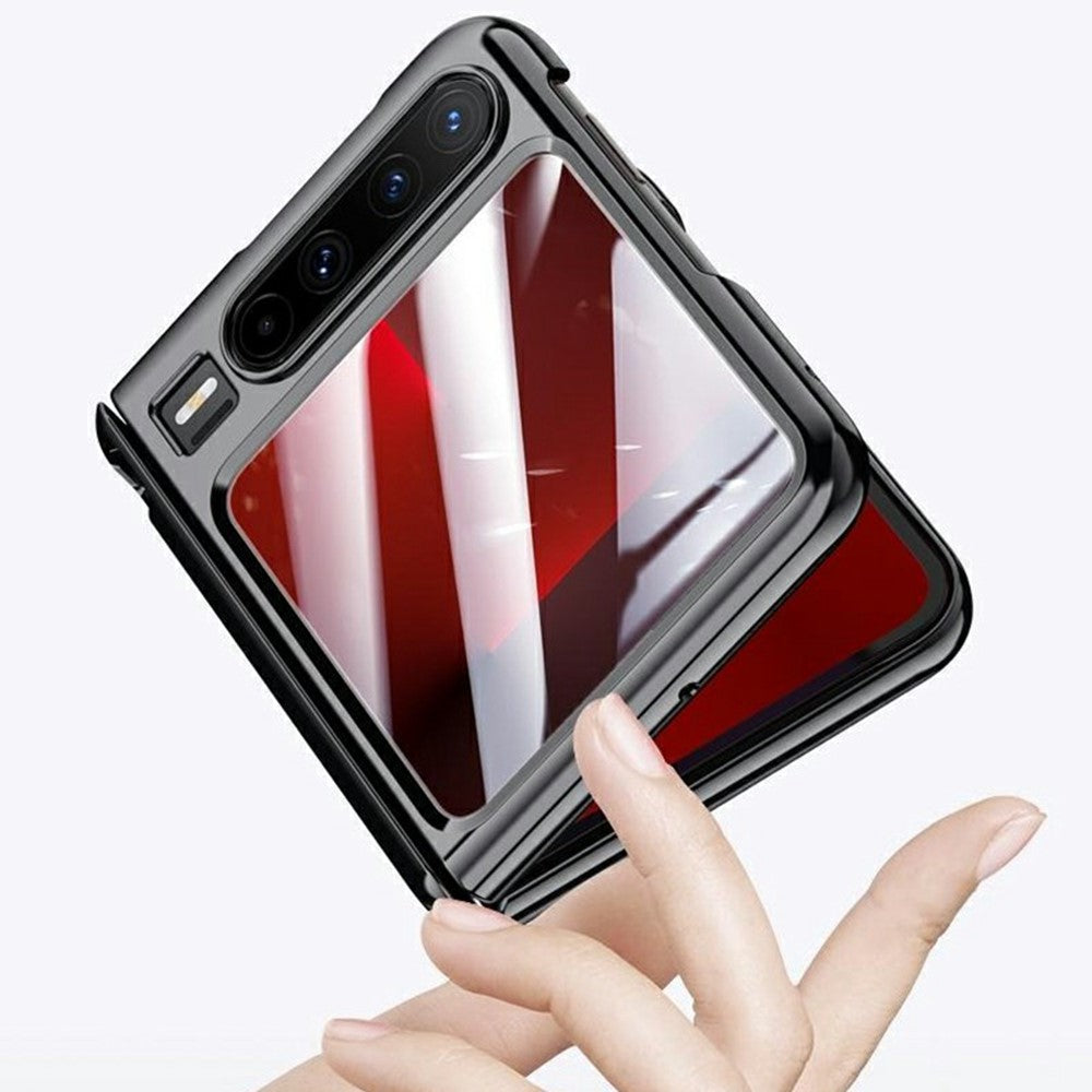 For Huawei Pura X Case PC + Acrylic Phone Cover with Rear Small Screen Protector Hinge Protection