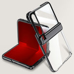 For Huawei Pura X Case PC + Acrylic Phone Cover with Rear Small Screen Protector Hinge Protection