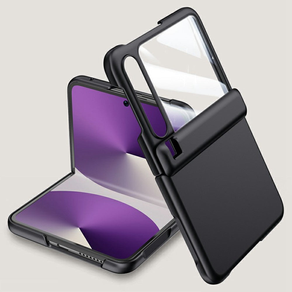 For Huawei Pura X Case Hard PC Hinge Protection Phone Cover with Rear Small Screen Protector