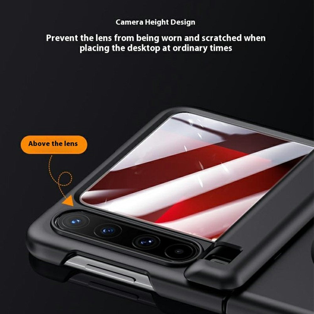 For Huawei Pura X Case Hard PC Hinge Protection Phone Cover with Rear Small Screen Protector