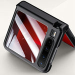 For Huawei Pura X Case Hard PC Hinge Protection Phone Cover with Rear Small Screen Protector
