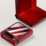 For Huawei Pura X Case Hard PC Hinge Protection Phone Cover with Rear Small Screen Protector