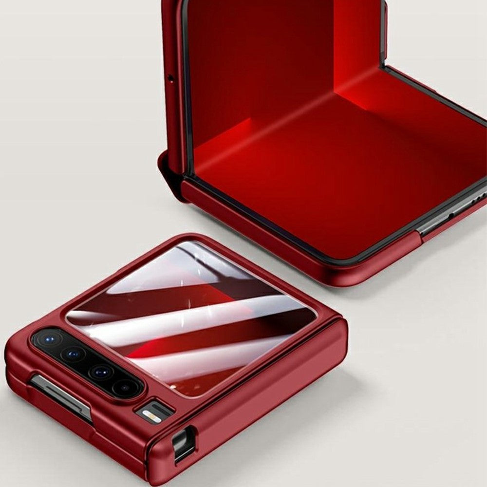 For Huawei Pura X Case Hard PC Hinge Protection Phone Cover with Rear Small Screen Protector