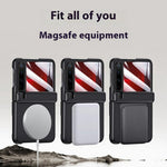 For Huawei Pura X Magnetic Case Hard PC Hinge Protection Phone Cover with Rear Small Screen Protector