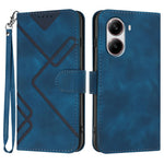 For Xiaomi Redmi Turbo 4 5G / Xiaomi Poco X7 Pro 5G Wallet Case Line Imprinted PU Leather Phone Cover with Strap