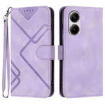 For Xiaomi Redmi Turbo 4 5G / Xiaomi Poco X7 Pro 5G Wallet Case Line Imprinted PU Leather Phone Cover with Strap
