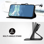 For Xiaomi Redmi Note 14 4G (164.84mm) Wallet Case Line Imprinted PU Leather Phone Cover with Strap