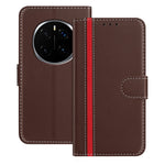For Honor Magic7 Pro 5G Phone Cases Wallet Stand Color Splicing Leather Cover with Magnetic Clasp
