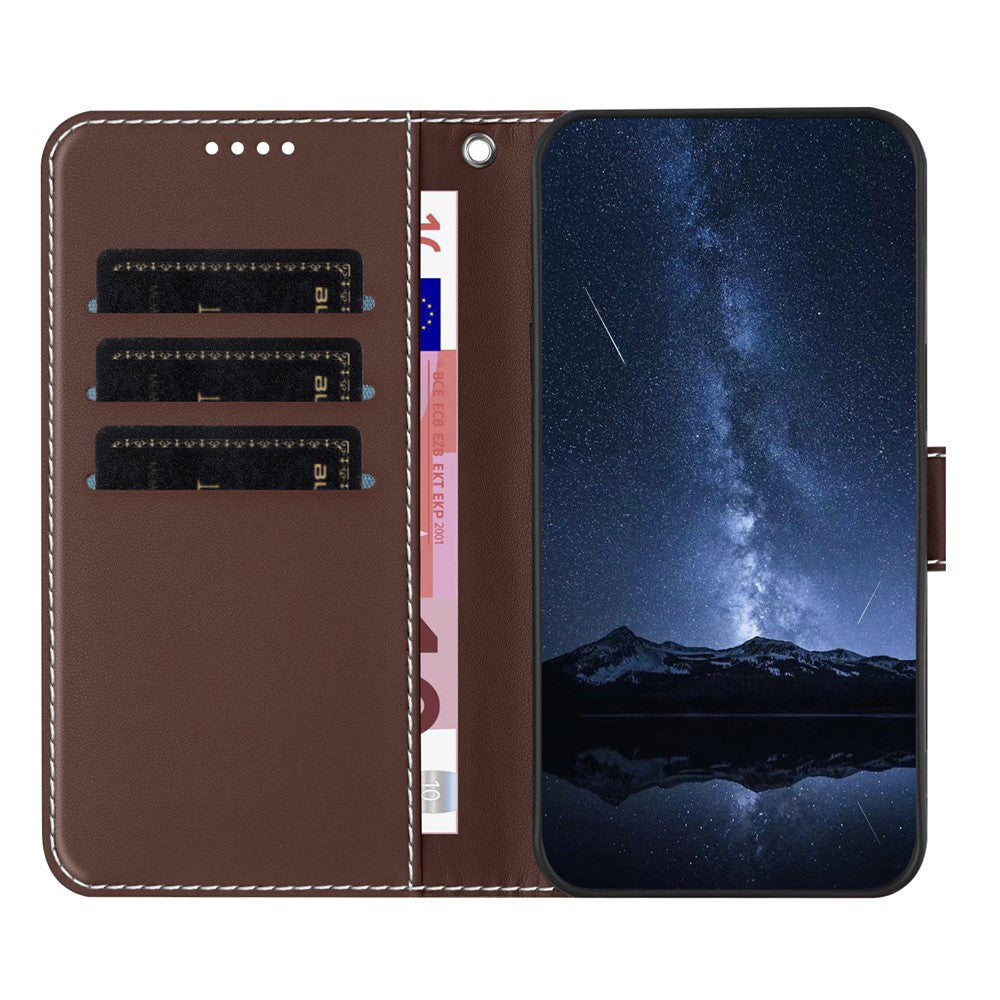 For Honor Magic7 Pro 5G Phone Cases Wallet Stand Color Splicing Leather Cover with Magnetic Clasp