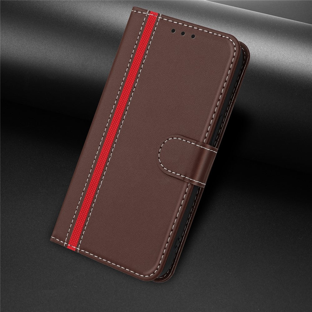 For Honor Magic7 Pro 5G Phone Cases Wallet Stand Color Splicing Leather Cover with Magnetic Clasp