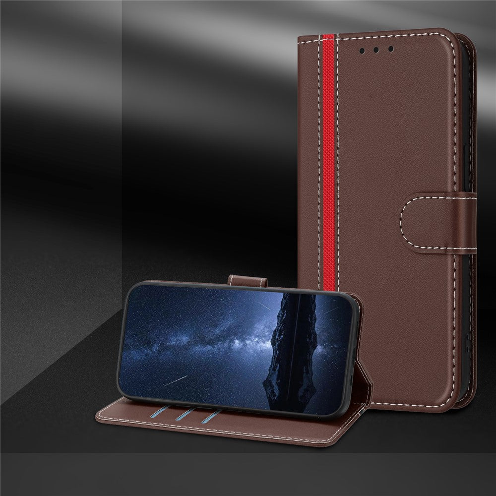 For Honor Magic7 Pro 5G Phone Cases Wallet Stand Color Splicing Leather Cover with Magnetic Clasp