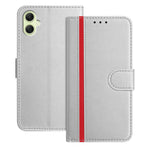 Til Samsung Galaxy A05 4G Telefonetuier Pung Stander Farve Sammenføjning Lædercover med Magnetisk Lås