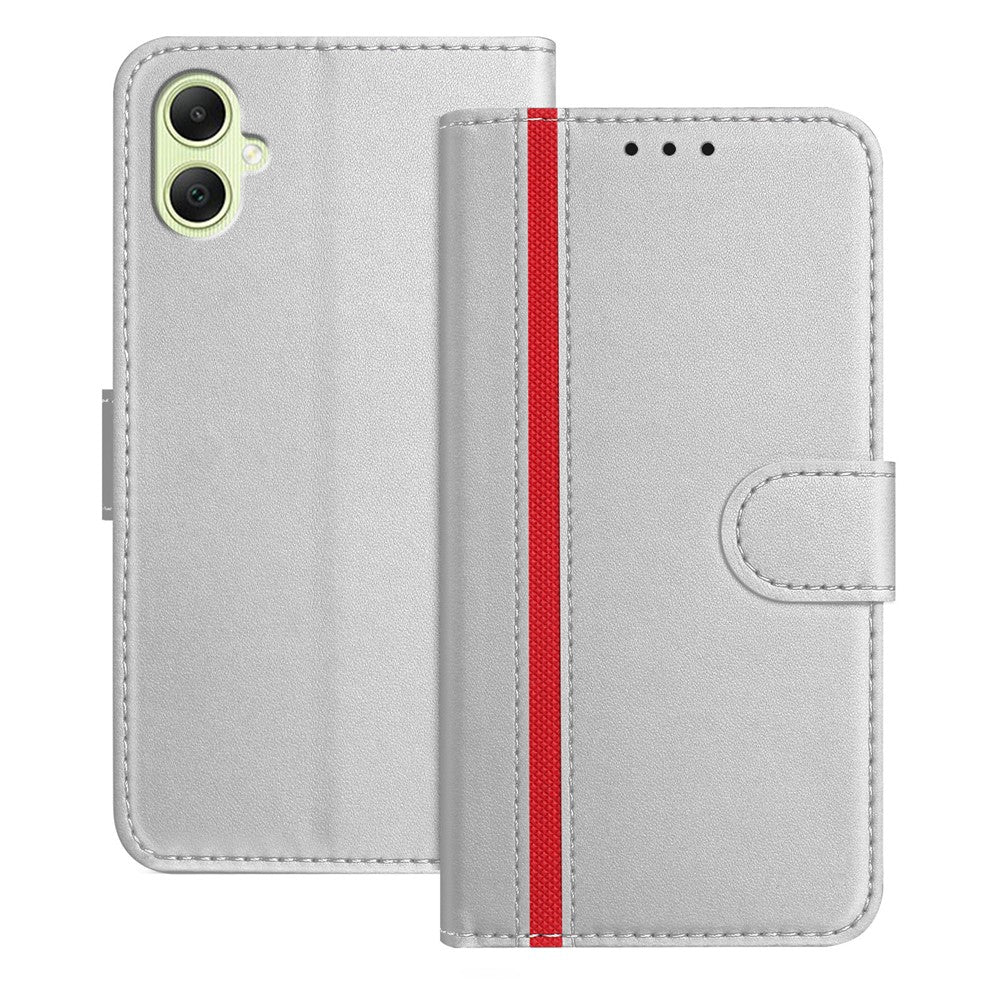 Til Samsung Galaxy A05 4G Telefonetuier Pung Stander Farve Sammenføjning Lædercover med Magnetisk Lås