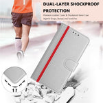 Til Samsung Galaxy A05 4G Telefonetuier Pung Stander Farve Sammenføjning Lædercover med Magnetisk Lås