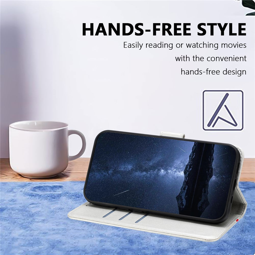 Til Samsung Galaxy A05 4G Telefonetuier Pung Stander Farve Sammenføjning Lædercover med Magnetisk Lås