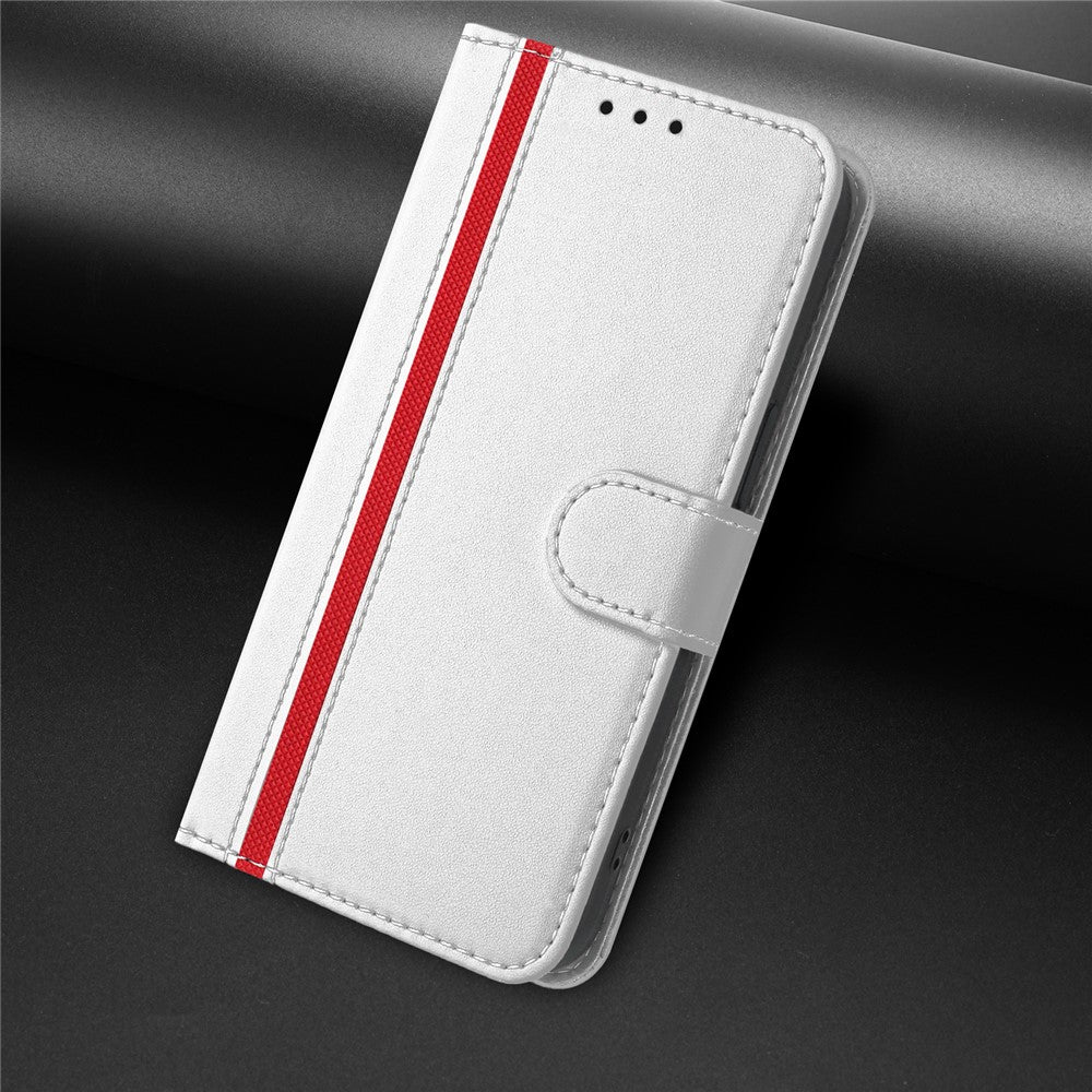 Til Samsung Galaxy A05 4G Telefonetuier Pung Stander Farve Sammenføjning Lædercover med Magnetisk Lås