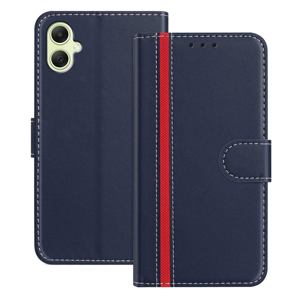 Til Samsung Galaxy A05 4G Telefonetuier Pung Stander Farve Sammenføjning Lædercover med Magnetisk Lås