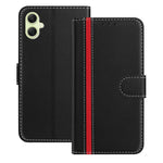 Til Samsung Galaxy A05 4G Telefonetuier Pung Stander Farve Sammenføjning Lædercover med Magnetisk Lås