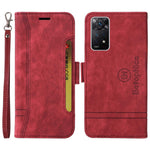 BETOPNICE 001 För Xiaomi Redmi Note 12 Pro 4G / 11 Pro 4G (MediaTek) / Note 11 Pro 5G (Qualcomm) / Note 11E Pro 5G PU-lädermobilskal med tryckta sömmar, plånboksfodral
