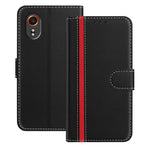 For Samsung Galaxy Xcover7 Phone Cases Wallet Stand Color Splicing Leather Cover with Magnetic Clasp