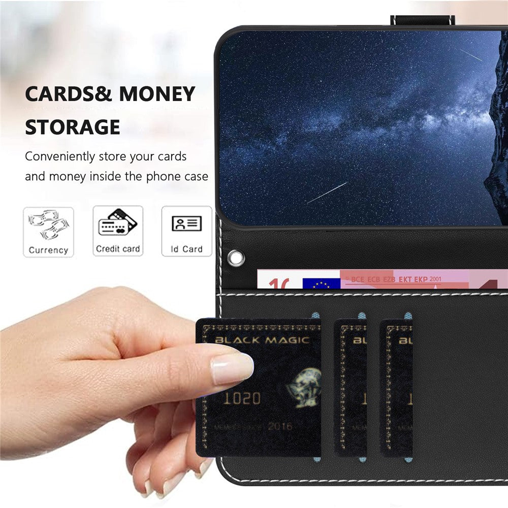 For Samsung Galaxy Xcover7 Phone Cases Wallet Stand Color Splicing Leather Cover with Magnetic Clasp