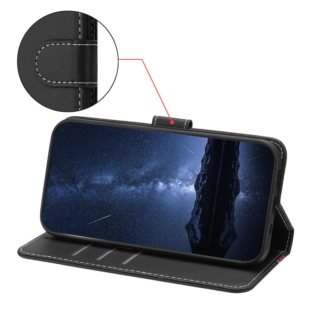 For Samsung Galaxy Xcover7 Phone Cases Wallet Stand Color Splicing Leather Cover with Magnetic Clasp