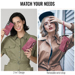 CASEME For Samsung Galaxy S25 Edge Phone Cases 008 Leather Cover with Detachable Wallet and Strap