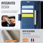 AUTSPACE For Xiaomi Poco X6 5G / Xiaomi Redmi Note 13 Pro 5G Case  A11 RFID Blocking Retro Leather Cell Phone Wallet Cover