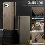 AUTSPACE For iPhone 17th / 16th Case A11 RFID Blocking Retro Leather Cell Phone Wallet Cover