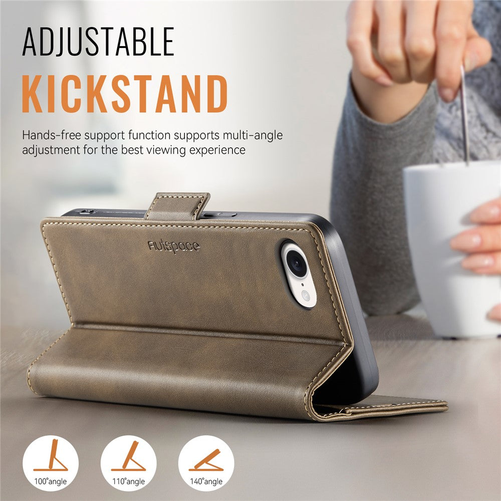 AUTSPACE For iPhone 17th / 16th Case A11 RFID Blocking Retro Leather Cell Phone Wallet Cover