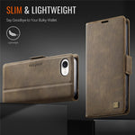 AUTSPACE For iPhone 17th / 16th Case A11 RFID Blocking Retro Leather Cell Phone Wallet Cover