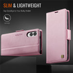 AUTSPACE For Samsung Galaxy S25 Edge Case  A11 RFID Blocking Retro Leather Cell Phone Wallet Cover