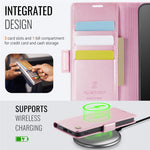 AUTSPACE For Samsung Galaxy S25 Edge Case  A11 RFID Blocking Retro Leather Cell Phone Wallet Cover