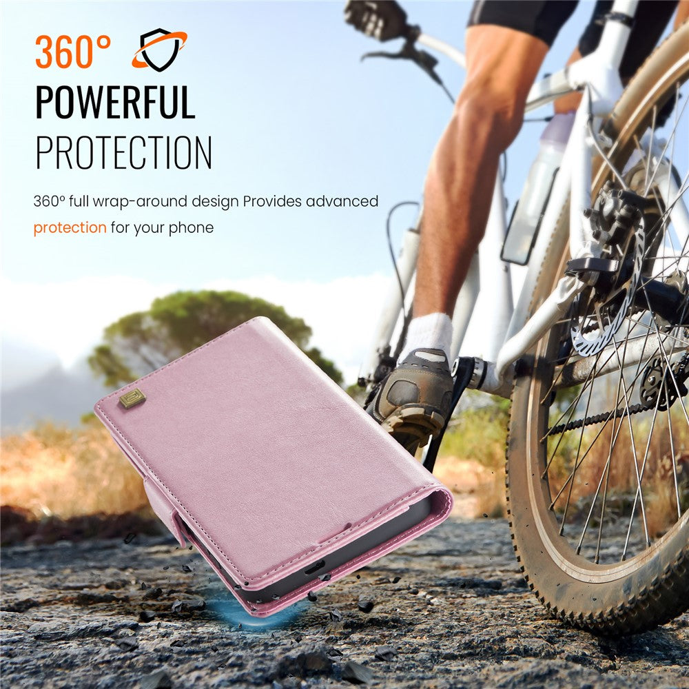 AUTSPACE For Samsung Galaxy S25 Edge Case  A11 RFID Blocking Retro Leather Cell Phone Wallet Cover