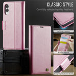 AUTSPACE For Samsung Galaxy S25 Edge Case  A11 RFID Blocking Retro Leather Cell Phone Wallet Cover