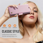 AUTSPACE For Samsung Galaxy S25 Edge Case  A11 RFID Blocking Retro Leather Cell Phone Wallet Cover