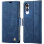 AUTSPACE For Samsung Galaxy S25 Edge Case  A11 RFID Blocking Retro Leather Cell Phone Wallet Cover