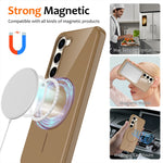 For Samsung Galaxy S23+ Magnetic Case TPU Phone Back Cover with Lanyard