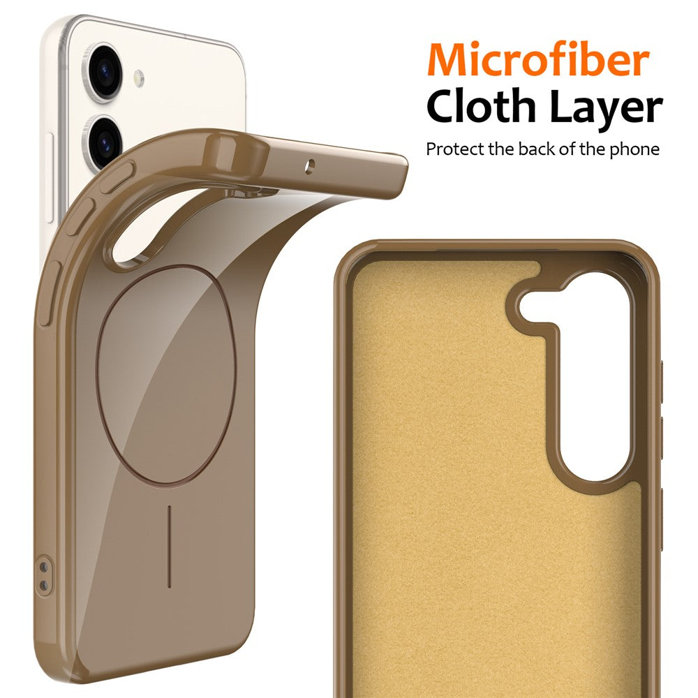 For Samsung Galaxy S23+ Magnetic Case TPU Phone Back Cover with Lanyard