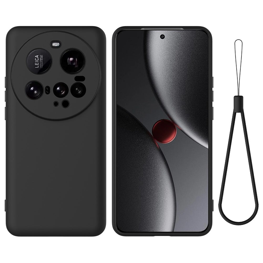For Xiaomi 15 Ultra Liquid Silicone Case Phone Back Cover with Hand Strap