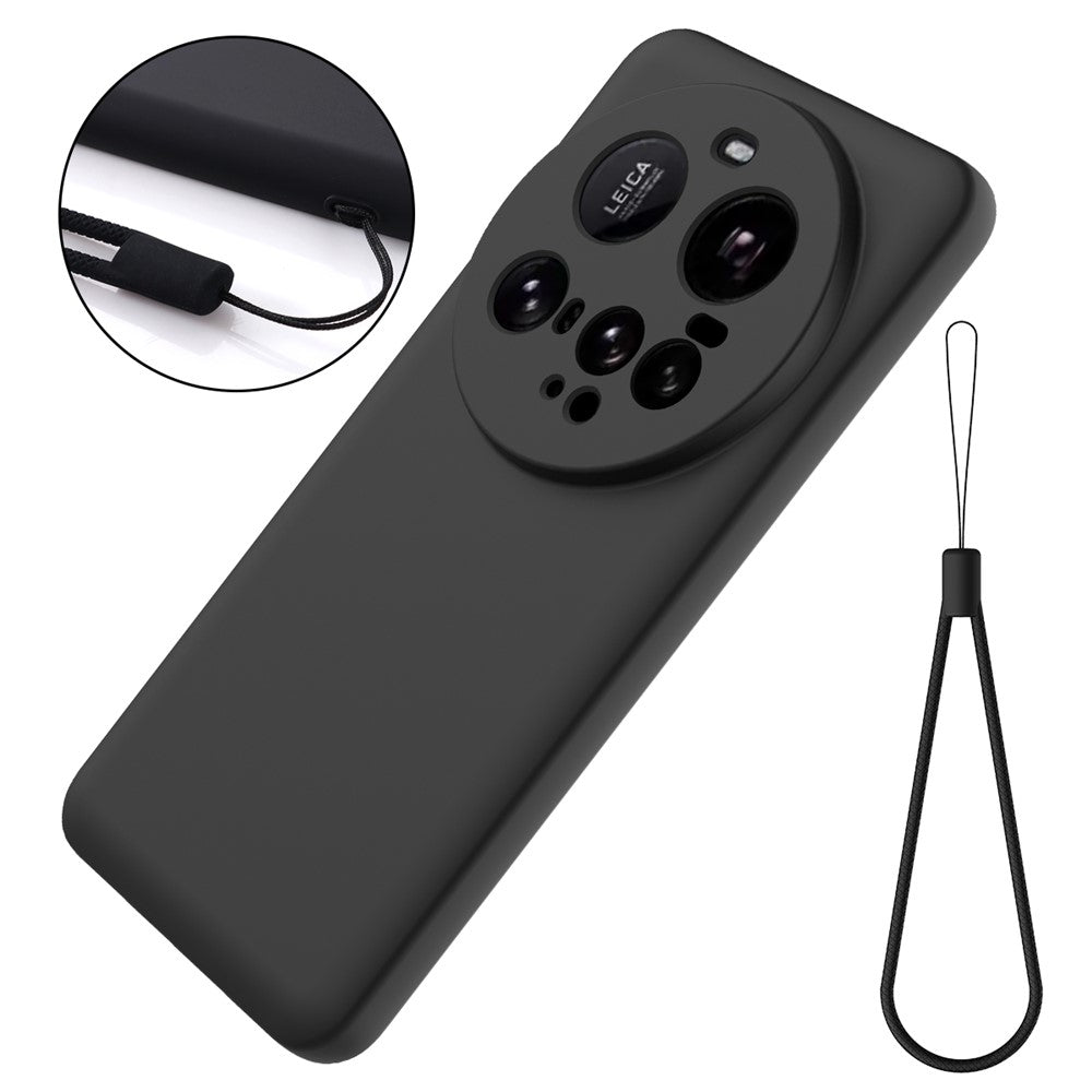 For Xiaomi 15 Ultra Liquid Silicone Case Phone Back Cover with Hand Strap
