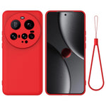 For Xiaomi 15 Ultra Liquid Silicone Case Phone Back Cover with Hand Strap