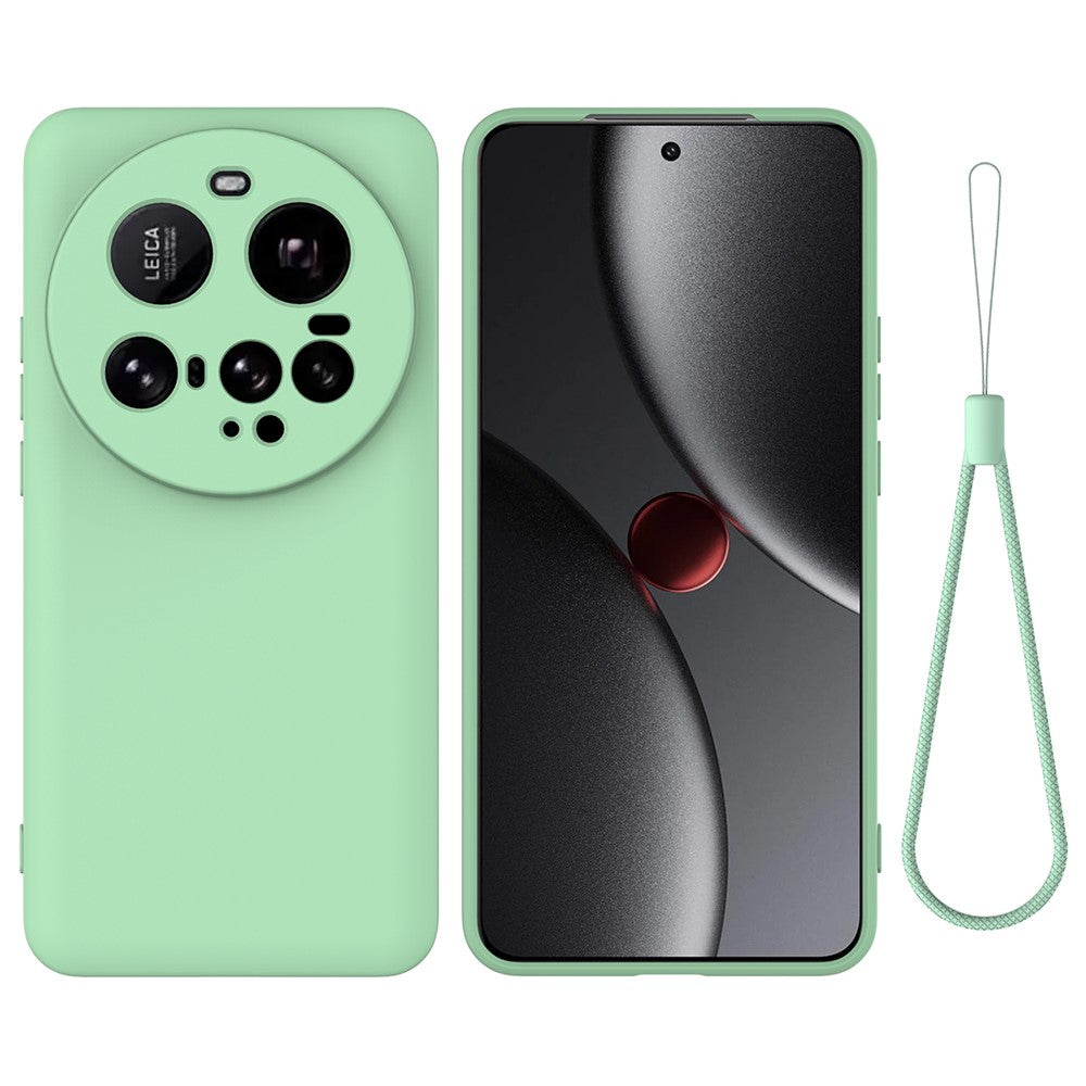 For Xiaomi 15 Ultra Liquid Silicone Case Phone Back Cover with Hand Strap