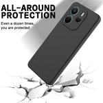 For Xiaomi Redmi Note 14 4G (164.84mm) Liquid Silicone Case Phone Back Cover with Hand Strap