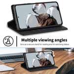 LC.IMEEKE Fallskyddande mobilskal för Xiaomi 12T 5G / Redmi K50 Ultra 5G / 12T Pro 5G, kolfiberstruktur plånboksfodral magnetiskt automatiskt stängande PU-läder mobilmobilskal