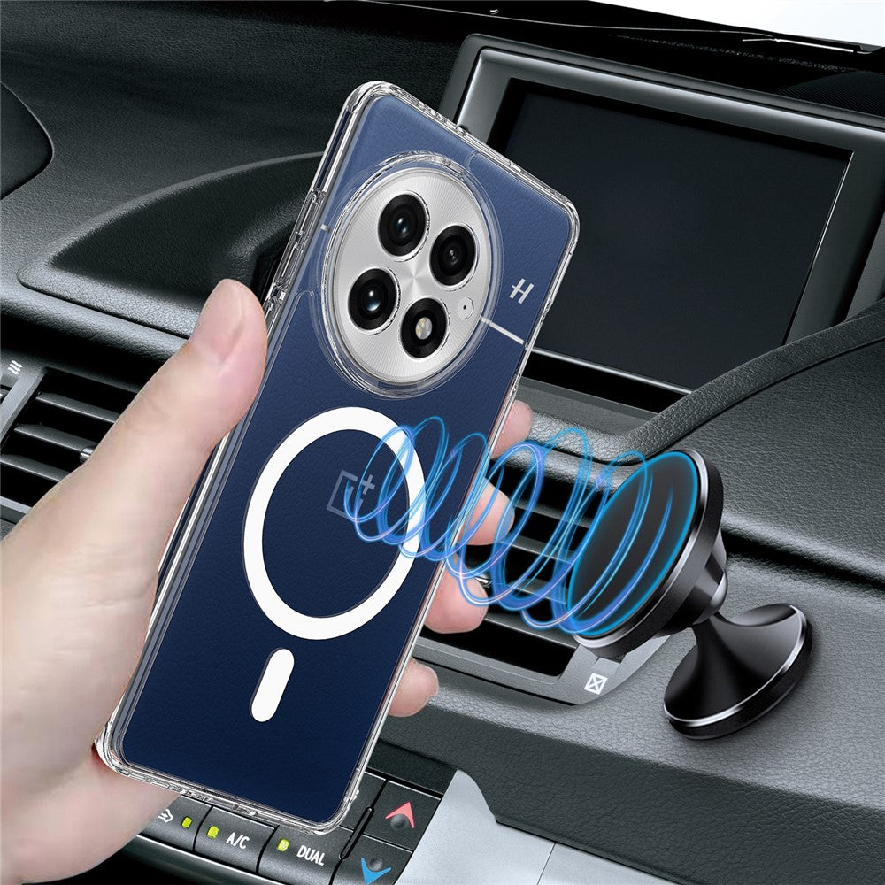 For OnePlus 13 Clear Phone Case Magnetic Case TPU+Acrylic Back Cover