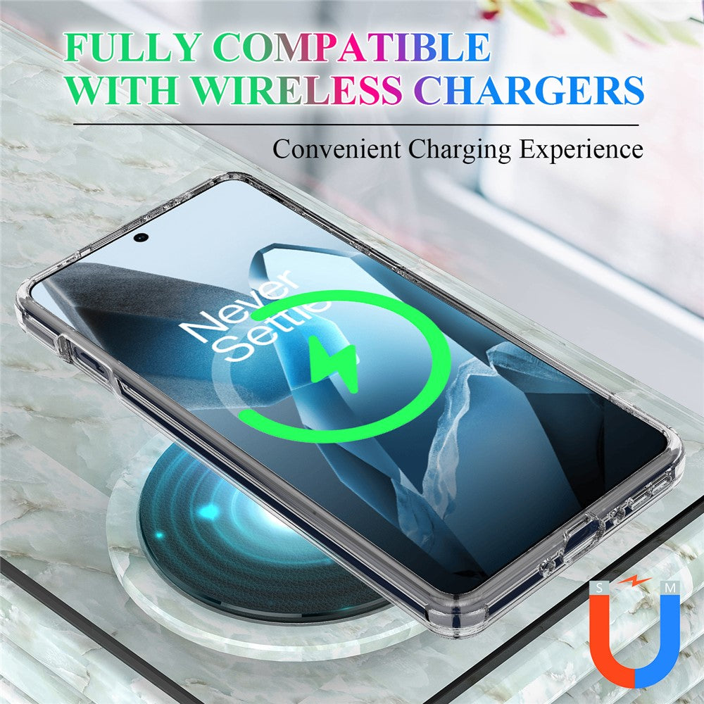 For OnePlus 13 Clear Phone Case Magnetic Case TPU+Acrylic Back Cover