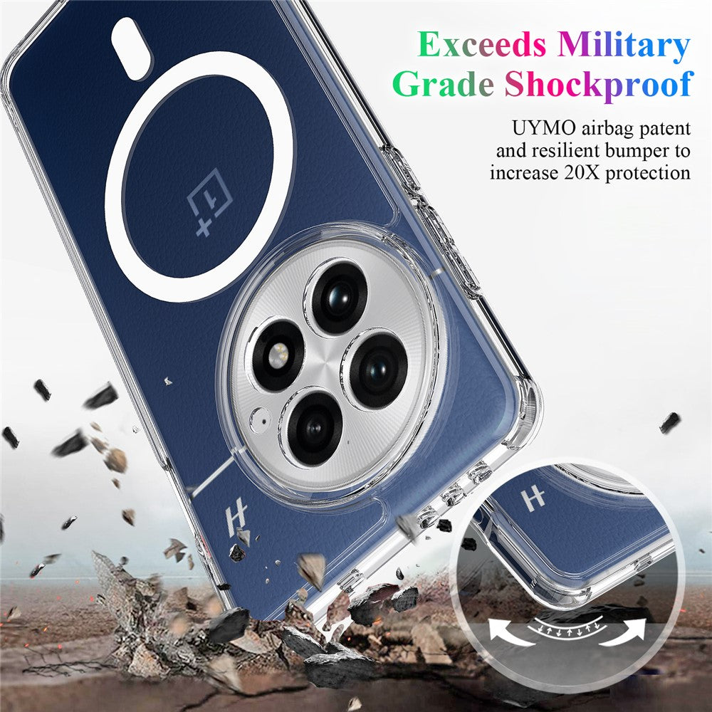 For OnePlus 13 Clear Phone Case Magnetic Case TPU+Acrylic Back Cover